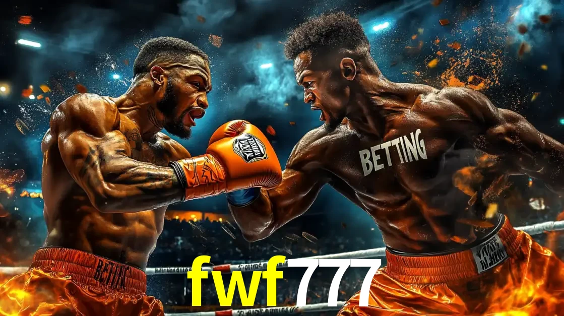 Dois boxeadores em uma luta intensa e explosiva, representando a adrenalina e as oportunidades de apostas em esportes de combate disponíveis na plataforma fwf777.