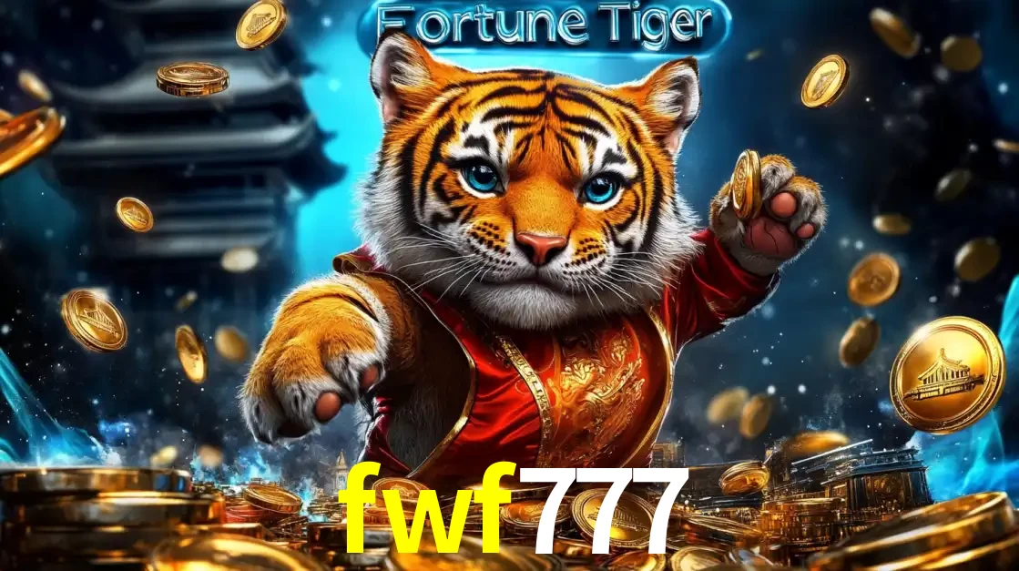 Imagem promocional do jogo de slot Fortune Tiger, com um tigre majestoso em traje tradicional cercado por uma fortuna em moedas de ouro, disponível agora no cassino fwf777.