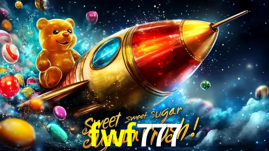 Arte promocional do jogo de slot Sugar Rush, com um urso de pelúcia em um foguete viajando pelo espaço de doces, um dos jogos divertidos disponíveis no cassino fwf777.